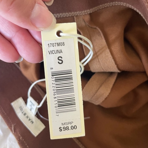 Max Studio Tan Faux Suede Skinny Pants - Picture 10 of 12